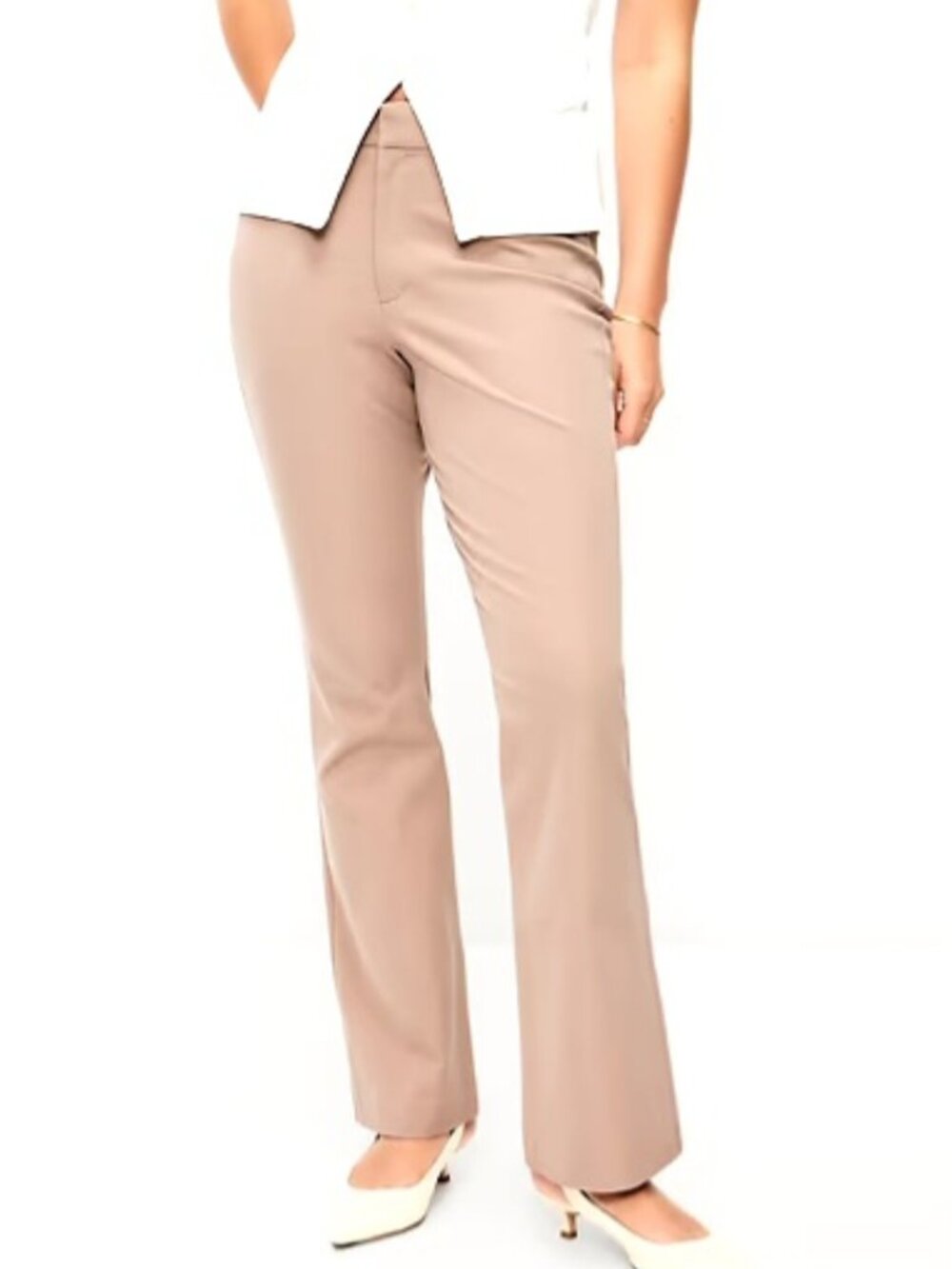 Khaki Chino Old Navy Pixie Flare pants Slacks 14 Tall